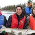 Sturgeon being released