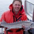 Large juvenile sturgeon